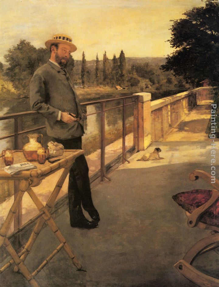 An Elegant Man on a Terrace painting - Henri Gervex An Elegant Man on a Terrace art painting